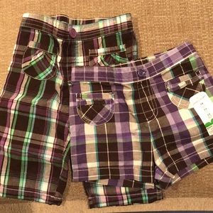 24 month baby girl plaid pants/shorts